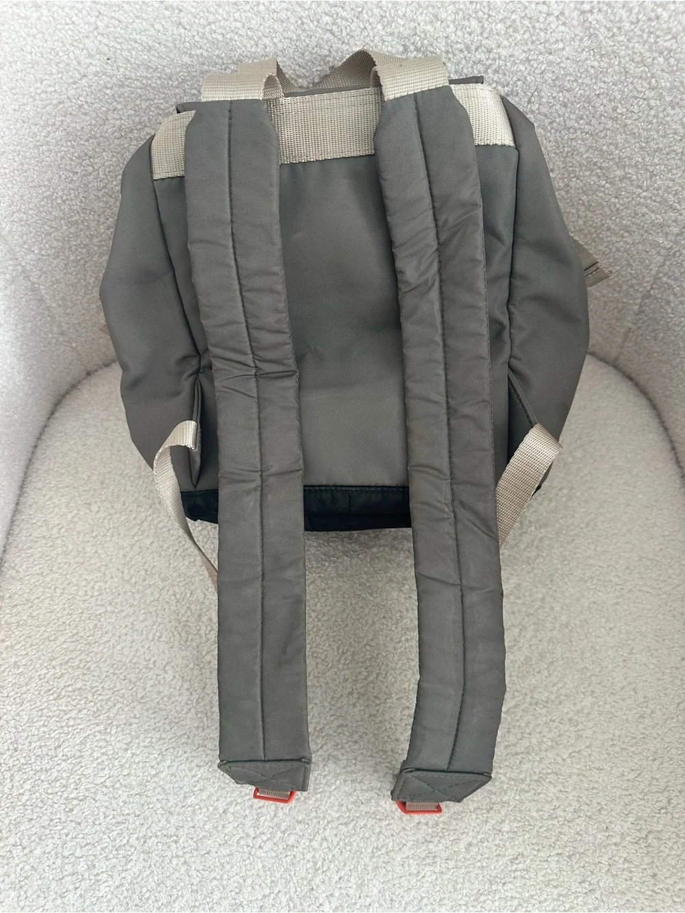 Ganni Small Backpack in Kalamata with Orange Accents